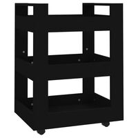 vidaXL Kitchen Trolley Black 60x45x80 cm Engineered Wood