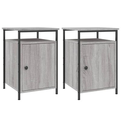 vidaXL Bedside Cabinets 2 pcs Grey Sonoma 40x42x60 cm Engineered Wood