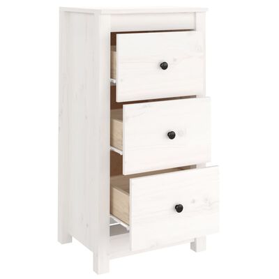 vidaXL Sideboard White 40x35x80 cm Solid Wood Pine