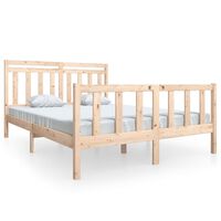 vidaXL Bed Frame without Mattress Solid Wood 160x200 cm (810092+814104)