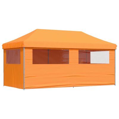 vidaXL Foldable Party Tent Pop-Up with 4 Sidewalls Orange