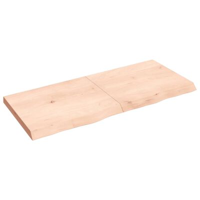 vidaXL Table Top 140x60x(2-6) cm Untreated Solid Wood Oak