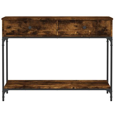 vidaXL Console Table Smoked Oak 100x34.5x75 cm Engineered Wood