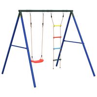 vidaXL Outdoor Swing Set with Swing and Ladder