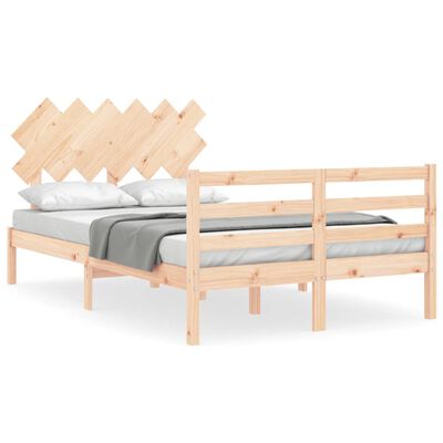 vidaXL Bed Frame without Mattress Double Solid Wood