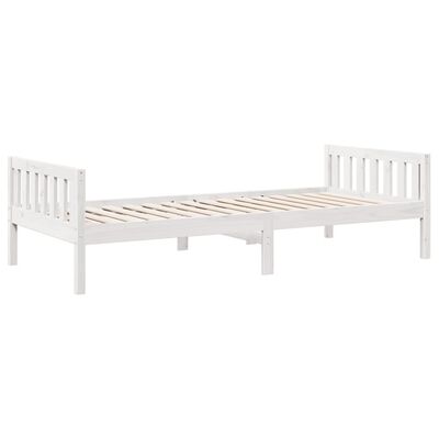 vidaXL Children's Bed without Mattress White 75x190 cm Solid Wood Pine