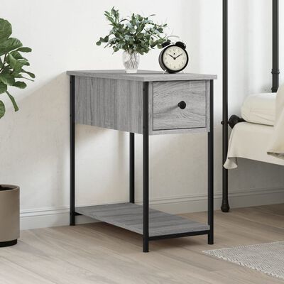 vidaXL Bedside Cabinet Grey Sonoma 30x60x60 cm Engineered Wood