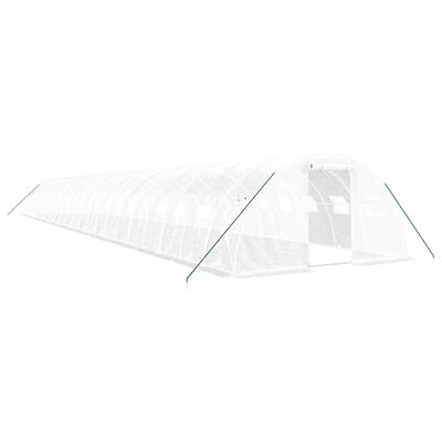 vidaXL Greenhouse with Steel Frame White 88 m² 22x4x2 m