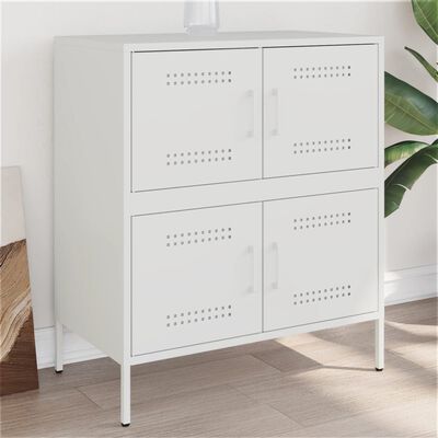 vidaXL Sideboard White 68x39x79 cm Steel