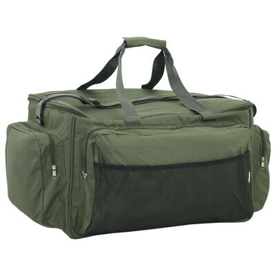 vidaXL Fishing Bag Waterproof Dark Green Oxford Fabric