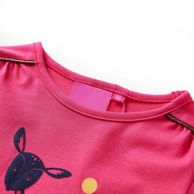 Kids' T-shirt with Long Sleeves Bright Pink 104