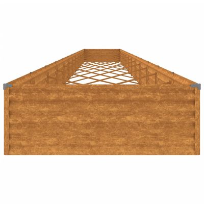 vidaXL Garden Raised Bed 1150x100x36 cm Corten Steel