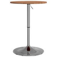 vidaXL Bar Table Light Brown Ø50x89.5 cm Solid Wood Oak