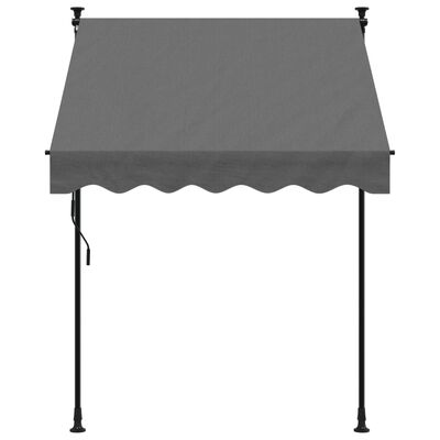 vidaXL Retractable Awning Anthracite 150x150 cm Fabric and Steel