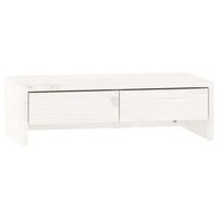 vidaXL Monitor Stand White 50x27x15 cm Solid Wood Pine