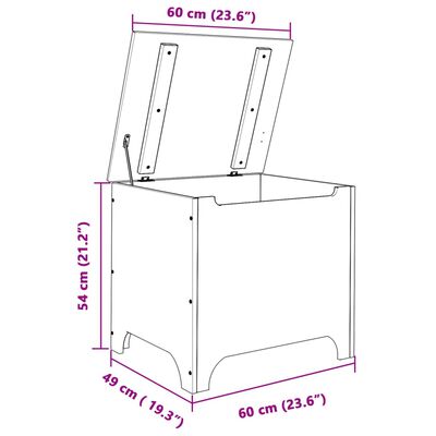 vidaXL Storage Box with Lid RANA 60x49x54 cm Solid Wood Pine