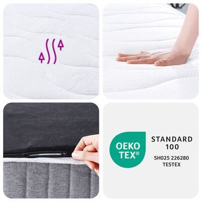 vidaXL Pocket Spring Mattress Medium 90x190 cm Single Size