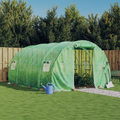 vidaXL Greenhouse with Steel Frame Green 12 m² 4x3x2 m