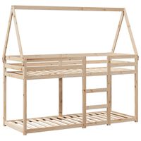 vidaXL Bunk Bed with Roof 90x200 cm Solid Wood Pine