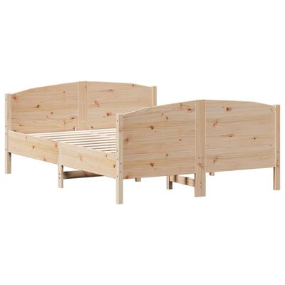 vidaXL Bed Frame without Mattress 140x190 cm Solid Wood Pine