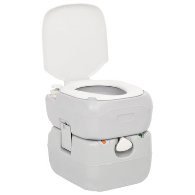 vidaXL Portable Camping Toilet and Handwash Stand Set