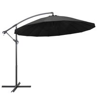 vidaXL Hanging Garden Parasol Anthracite 3 m Aluminium Pole