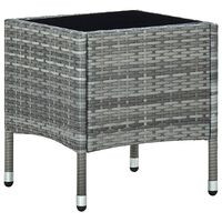 vidaXL Garden Table Grey 40x40x45 cm Poly Rattan