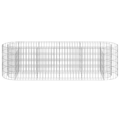 vidaXL Gabion Raised Bed Galvanised Iron 190x50x50 cm