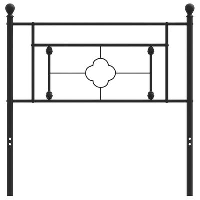 vidaXL Metal Headboard Black 100 cm