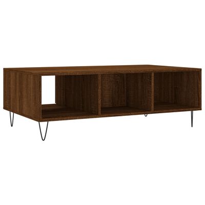 vidaXL Coffee Table Brown Oak 104x60x35 cm Engineered Wood