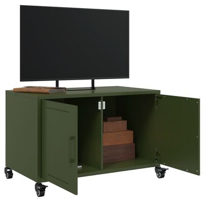 vidaXL TV Cabinet Olive Green 68x39x43.5 cm Steel