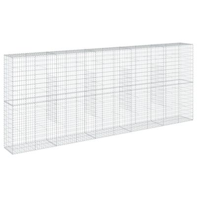 vidaXL Gabion Basket with Cover 500x50x200 cm Galvanised Iron