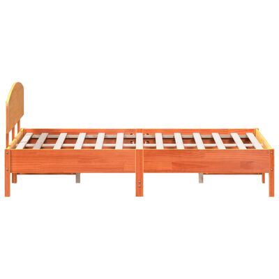 vidaXL Bed Frame without Mattress Wax Brown 160x200 cm Solid Wood Pine