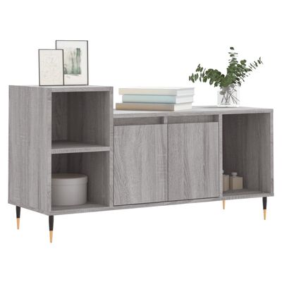 vidaXL TV Cabinet Grey Sonoma 100x35x55 cm Engineered Wood