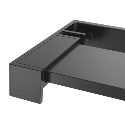 vidaXL Shower Shelf for Walk-in Shower Wall Black 90 cm Aluminium