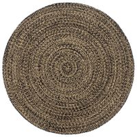 vidaXL Handmade Rug Jute Black and Brown 180 cm