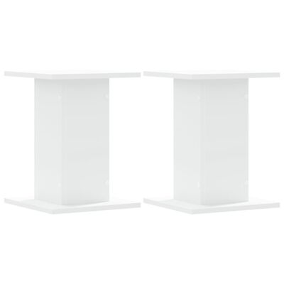 vidaXL Speaker Stands 2 pcs White 30x30x40 cm Engineered Wood