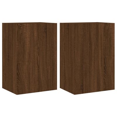 vidaXL TV Wall Cabinets 2 pcs Brown Oak 40.5x30x60 cm Engineered Wood