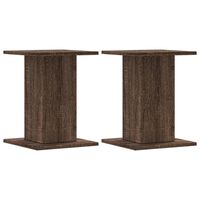 vidaXL Speaker Stands 2 pcs Brown Oak 30x30x40 cm Engineered Wood