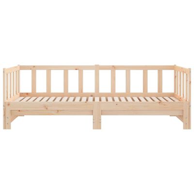 vidaXL Day Bed with Trundle without Mattress 90x200 cm Solid Wood