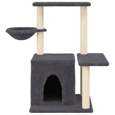 vidaXL Cat Tree with Sisal Scratching Posts Dark Grey 83 cm