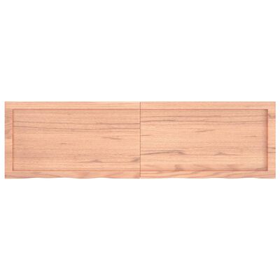 vidaXL Wall Shelf Light Brown 140x40x(2-6) cm Treated Solid Wood Oak