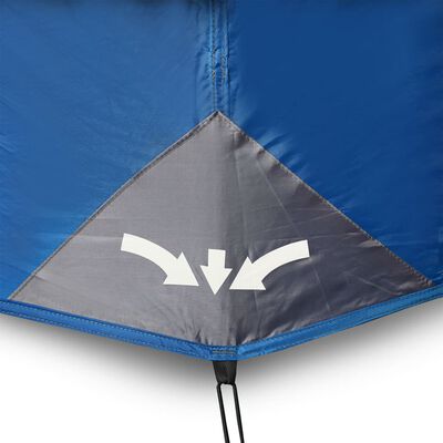 vidaXL Family Tent with LED 10-Person Light Blue Quick Release