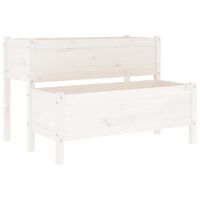 vidaXL Planter White 110x84x75 cm Solid Wood Pine