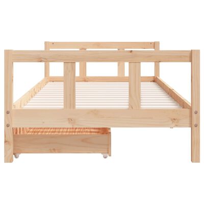 vidaXL Kids Bed Frame with Drawers 90x200 cm Solid Wood Pine