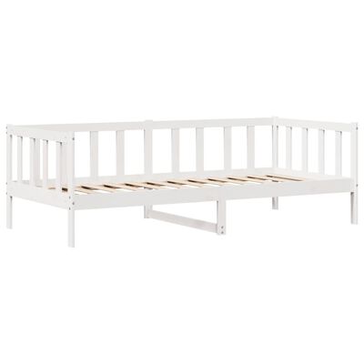 vidaXL Daybed with Drawers without Mattress White 90x190 cm Single Solid Wood