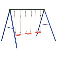vidaXL Outdoor Swing Set with 3 Swings