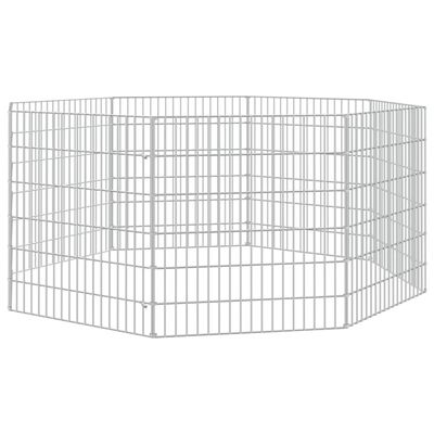 vidaXL Free Range Animal Enclosure 8-Panel 54x60 cm Galvanised Iron