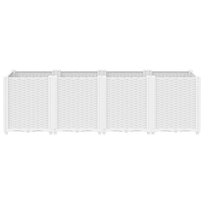 vidaXL Garden Planter White 160x40x53 cm PP