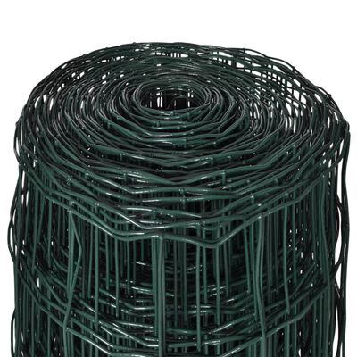 vidaXL Euro Fence Steel 10x0.8 m Green